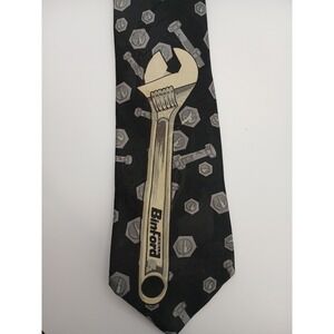 Home Improvement Binford Tools Nuts And Bolts Wrench Neck Tie VINTAGE Made USA